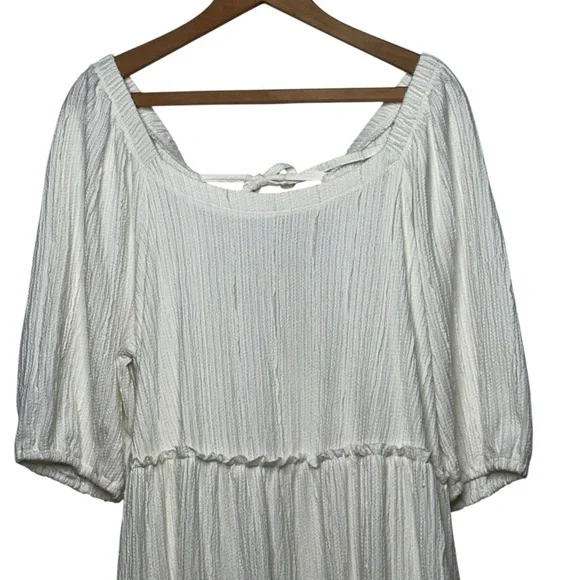 FRYE AND CO Women’s Flare Ballon Sleeves Dress Ivory Size 1X - Picture 6 of 12
